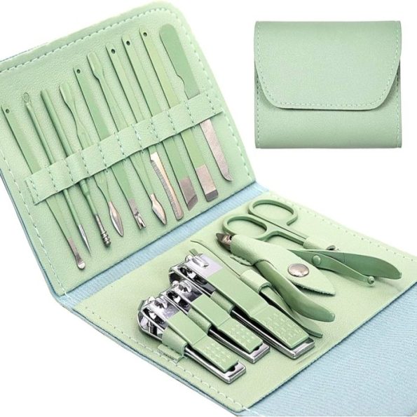 16 pcs Stainless Steel Nail Cutter Clipper Tool Box Set For Personal Care Manicure Set - Image 5