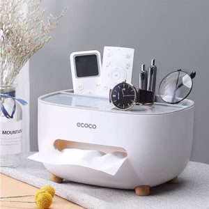 Desktop Tissue Box Organizer (WZ:316) Toilet Paper Towel Storage Holder